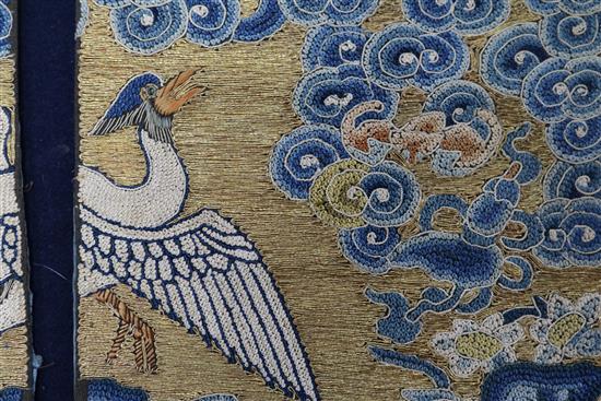 A Chinese Peking knot mandarin badge, Qing dynasty